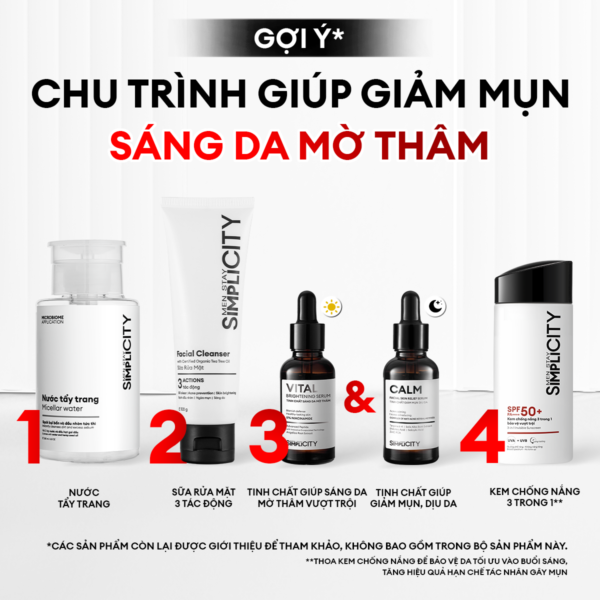 2-serum Combo serum giảm mụn mờ thâm Calm và Vital