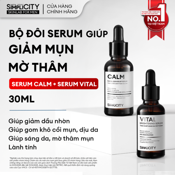 Trọn bộ sạch mụn sáng da toàn diện cho nam