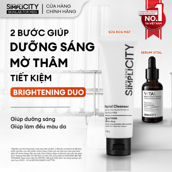 Combo dưỡng trắng mờ thâm tiết kiệm Brightening Duo