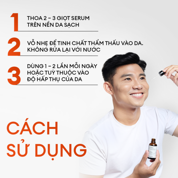 Serum Vital dưỡng trắng mờ thâm 30ml