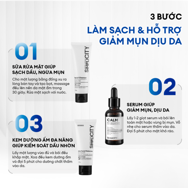 Combo chăm da dầu mụn Acne Trio