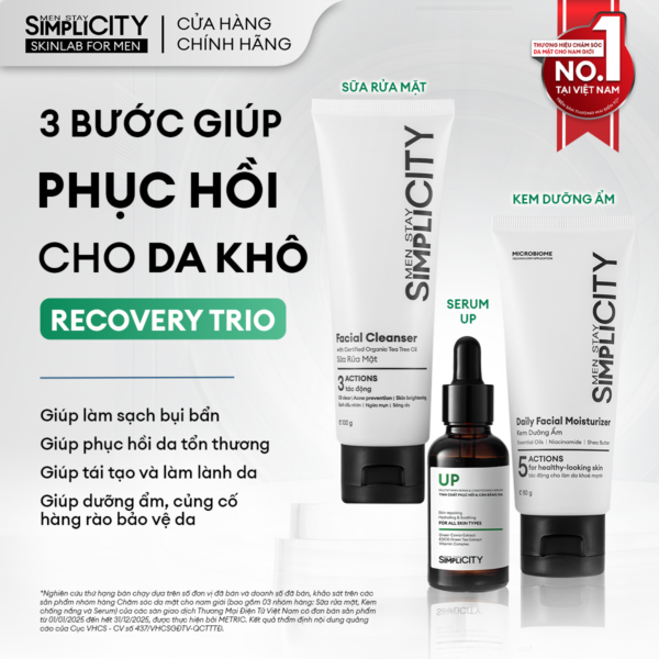 Combo chăm sóc phục hồi da Recovery Trio