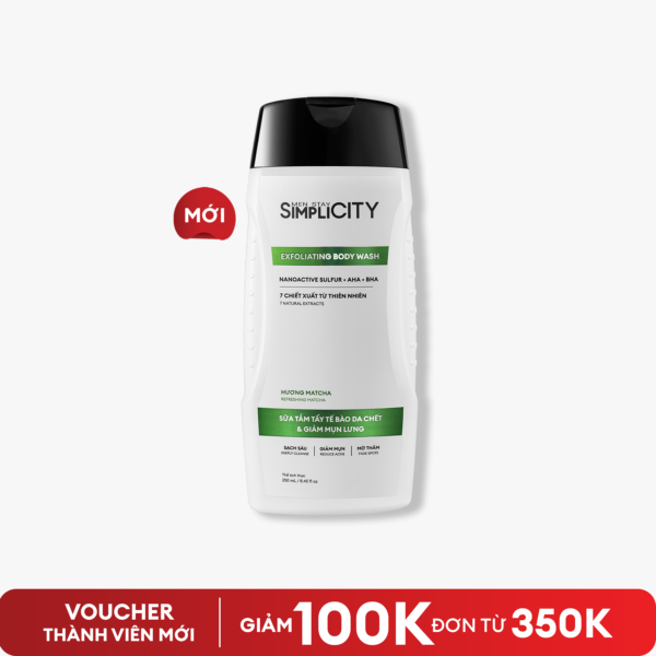 Sữa tắm tẩy tế bào chết & giảm mụn lưng 250ml