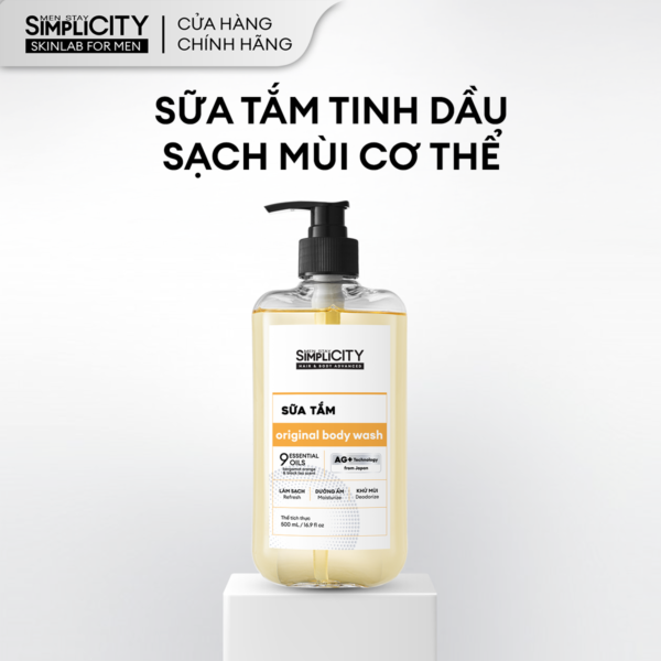 Sữa tắm sạch khuẩn, khử mùi hương tinh dầu thiên nhiên